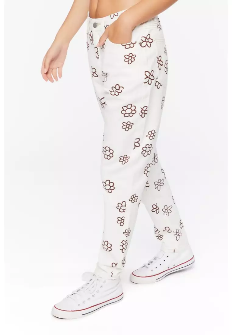 Floral print jeans forever 21 best sale