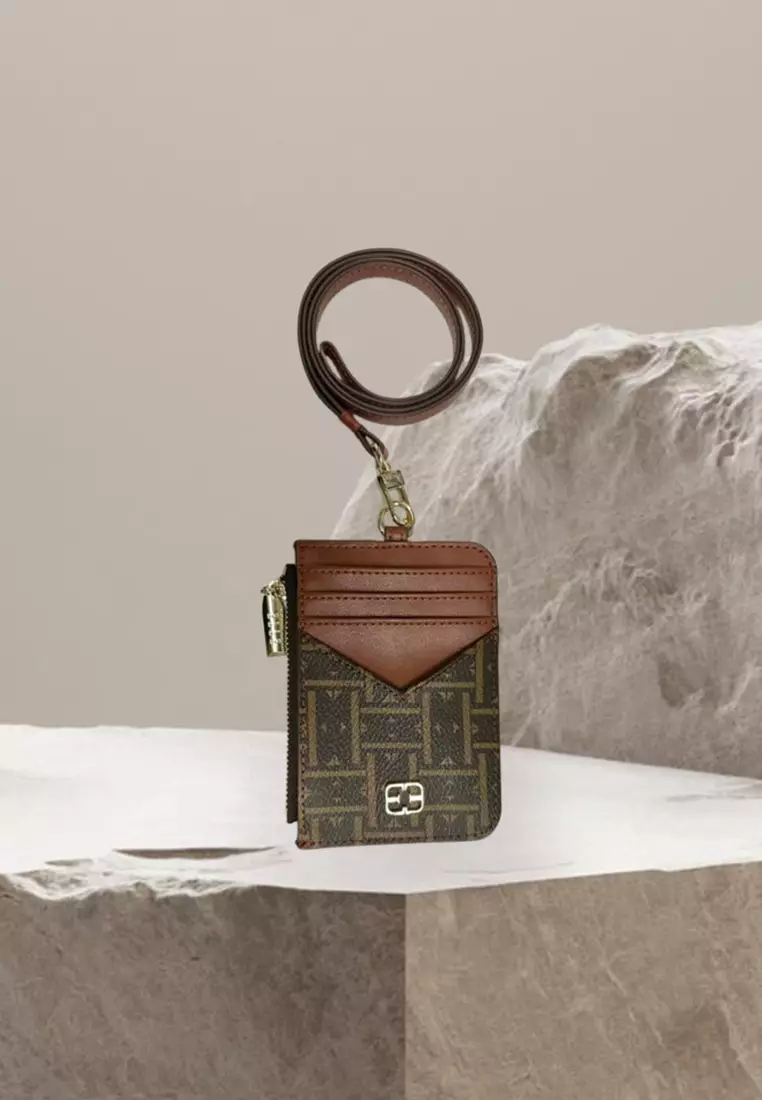 MONOGRAM CARD SLOT WITH LANYARD