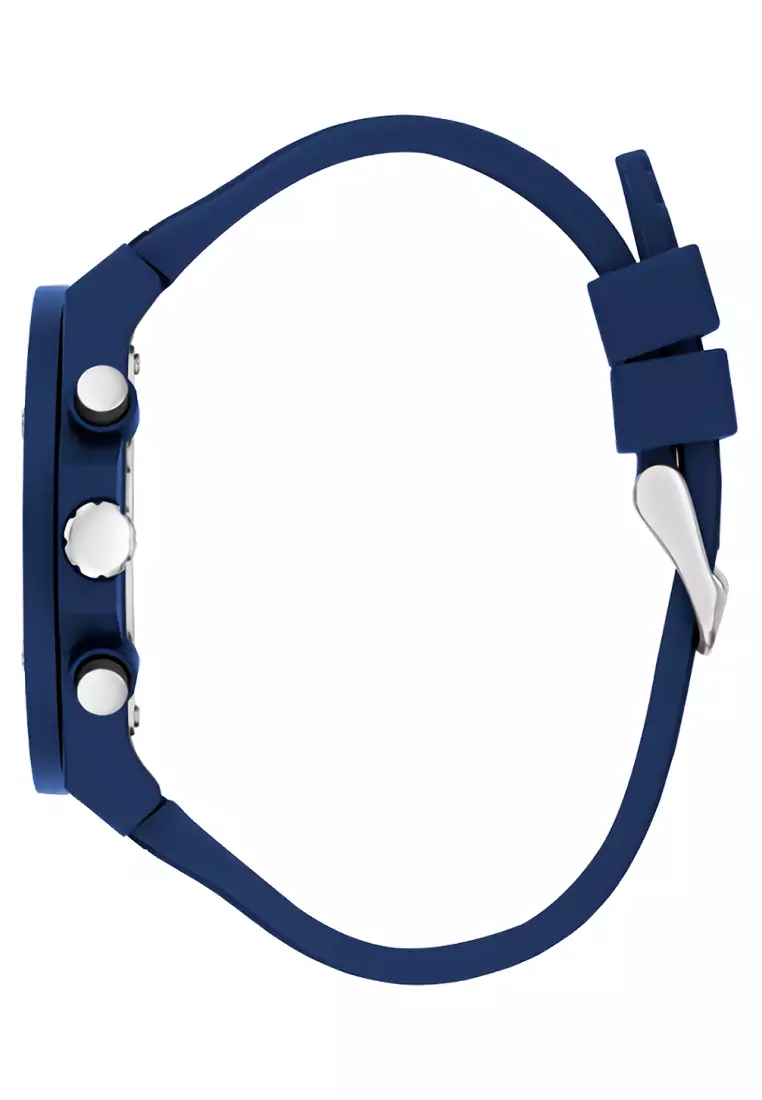 Guess Poseidon GW0268G3 - Jam Tangan Pria - Blue - Rubber Strap