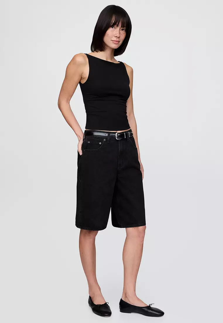 Close Knit Cropped Shell Tank Top