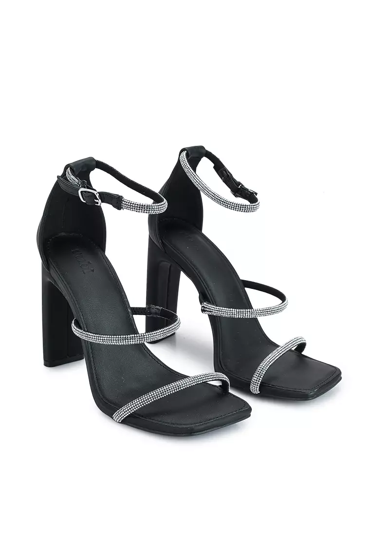 Mila Triple Strap Block Heels