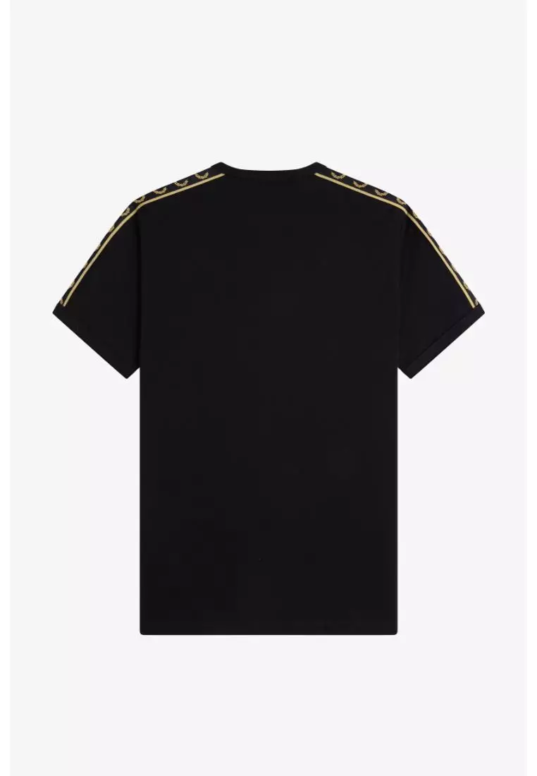 Fred Perry M4613 Contrast Tape Ringer T-Shirt (Black / Champagne)