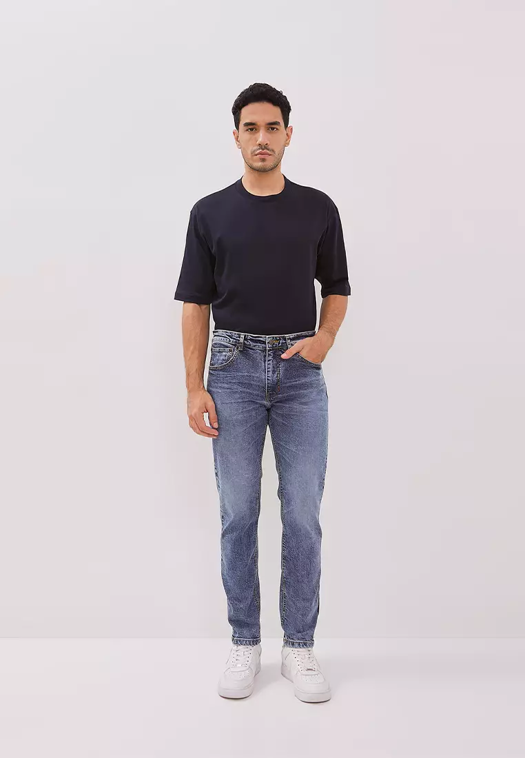 DUST Celana Slim Jeans Shankara Biru (DM.3724)