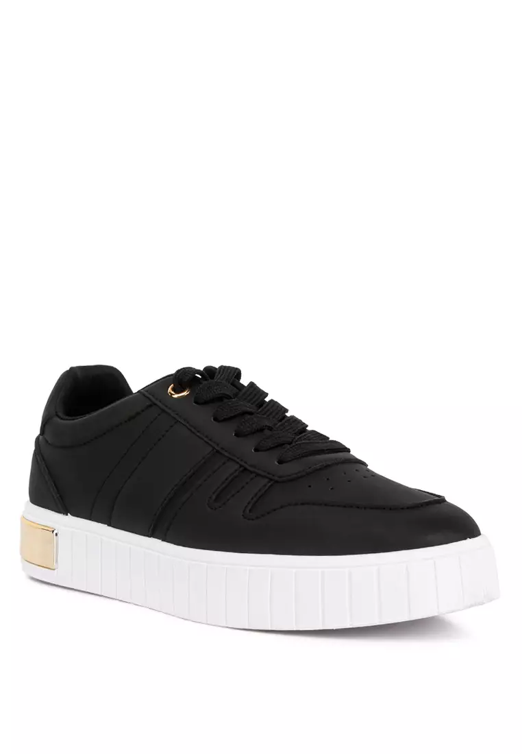 Jual London Rag Sepatu Detail Panel Hitam Original 2024 ZALORA