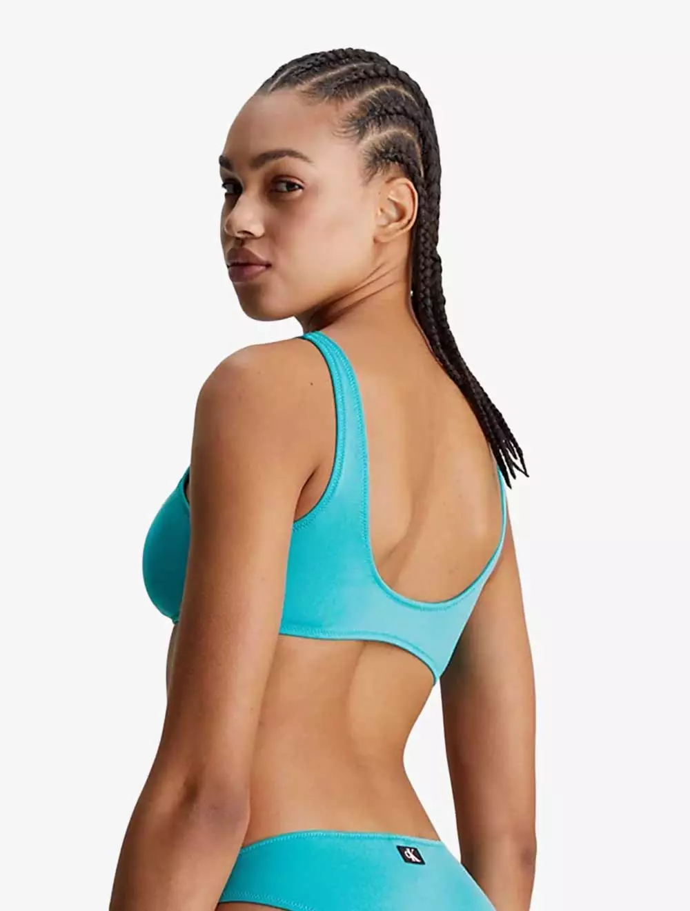 CALVIN KLEIN SWIMWEAR - BRALETTE BIKINI TOP - CK MONOGRAM - Sea Green - green