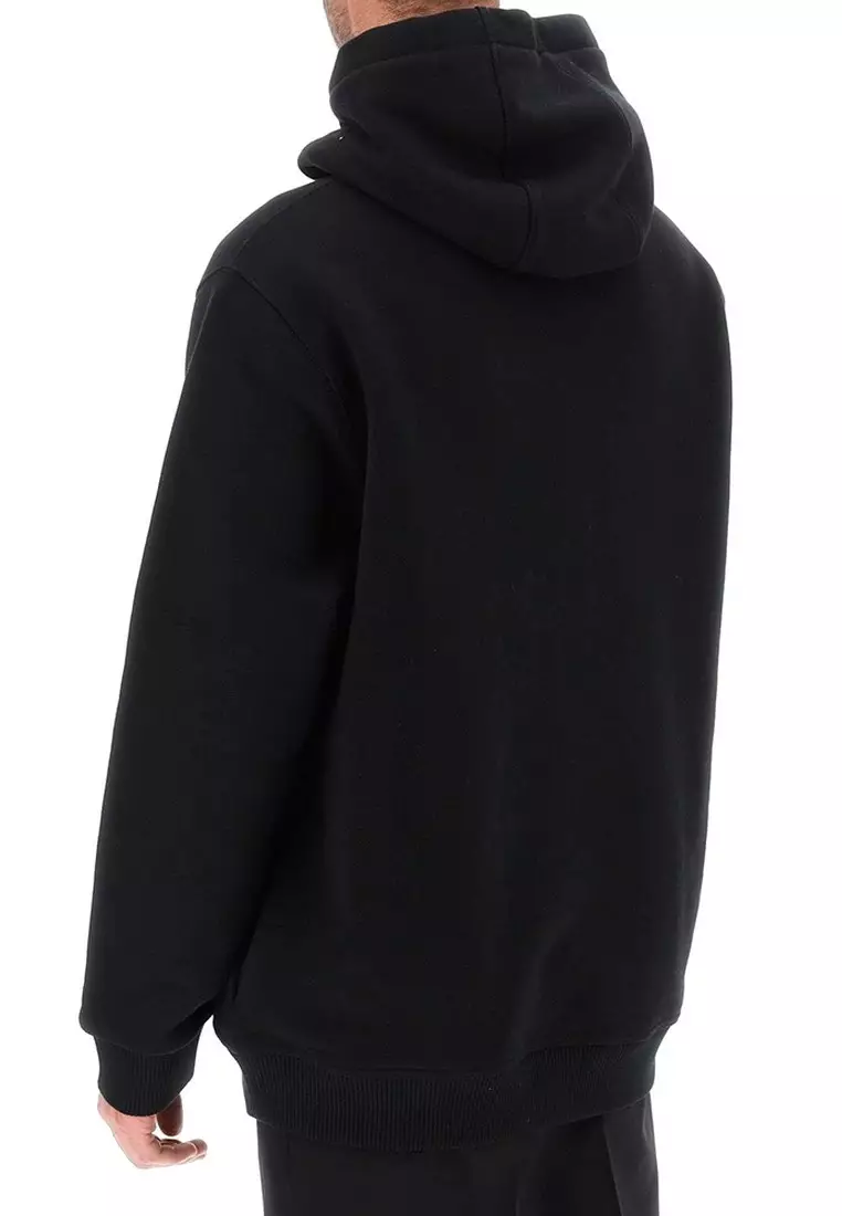 Buy BURBERRY Burberry Embroidered EKD Cotton Hoodie in Black 2024