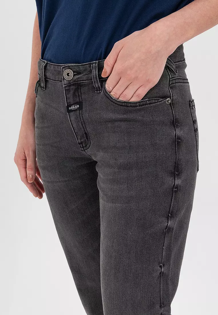 Ladies MW Slim Jeans Black