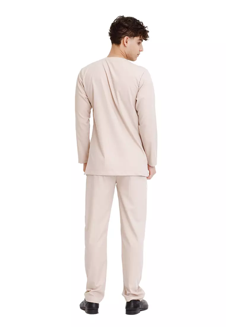 Forest x Hatta Dolmat Regular Fit Teluk Belanga Baju Melayu Set Ayah Anak Sedondon Baju Raya 2025  - BM23898-17Nude