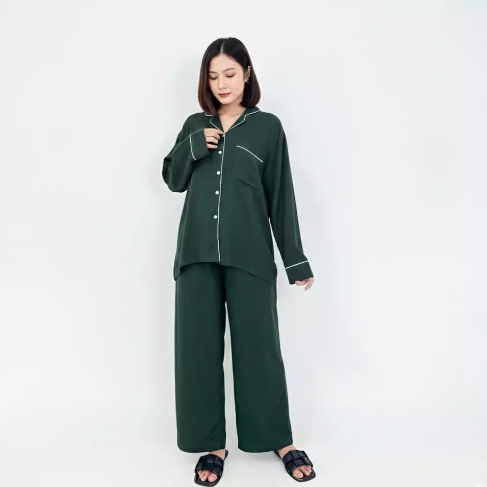 Setelan Baju Tidur Wanita - Premium Cotton Tencel Pyjamas Ellie