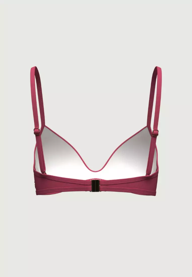Core Solid玫紅色全罩比基尼上衣