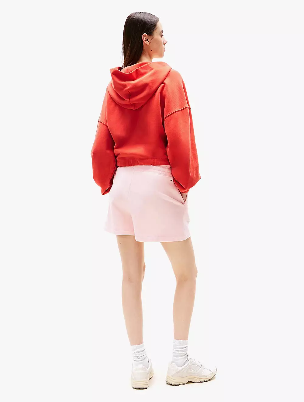 Tommy Jeans - Crop Script Hoodie - Vermillon