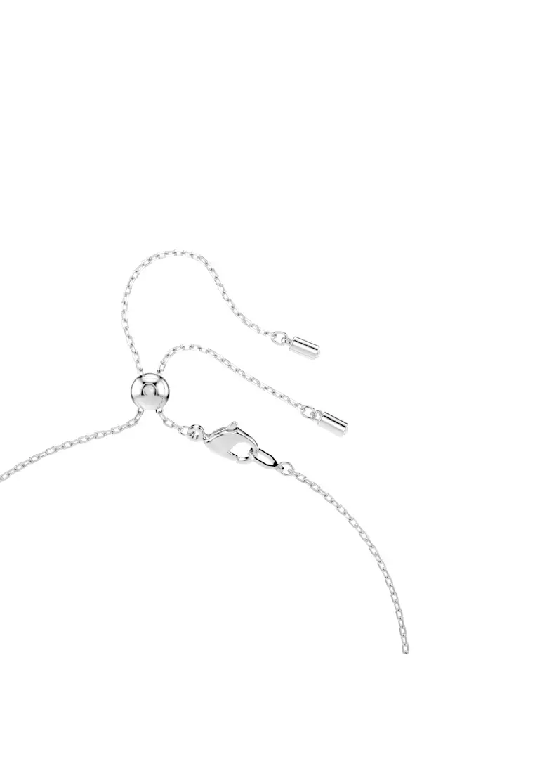 Ariana Grande x Swarovski Y necklace, Mixed cuts, Heart, White, Rhodium plated