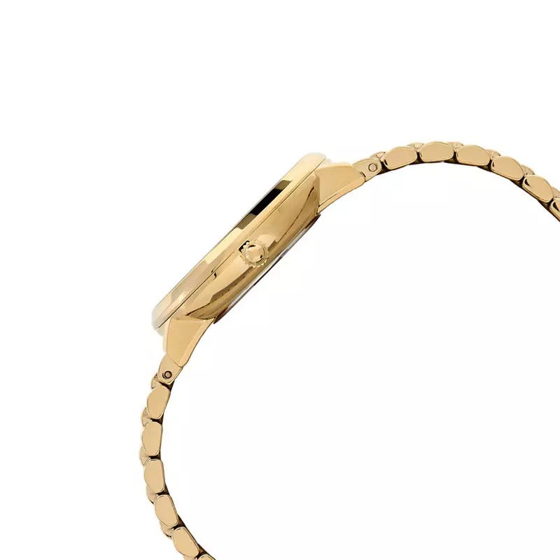 Jam Tangan Wanita Olivia Burton Celestial 24000079 Ladies Nova Mushroom Crystal Dial Gold Stainless Steel Strap