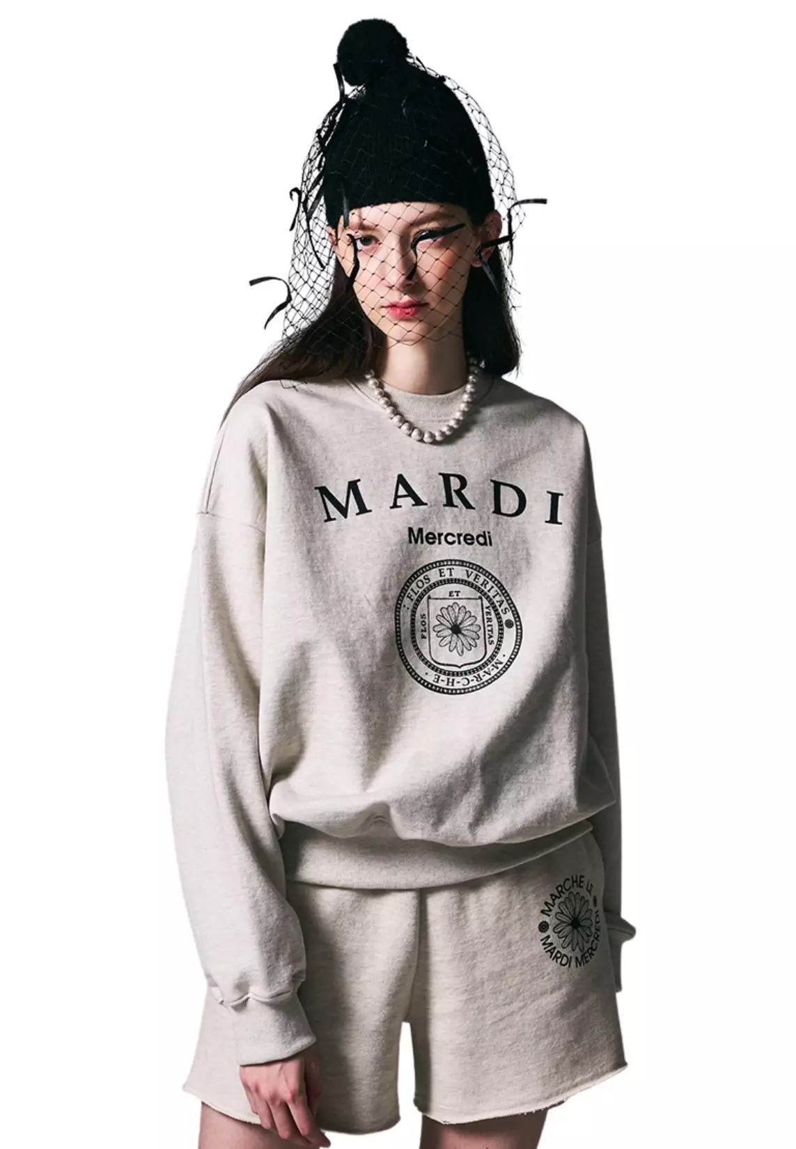 Sweatshirt Univ - Oatmeal Black