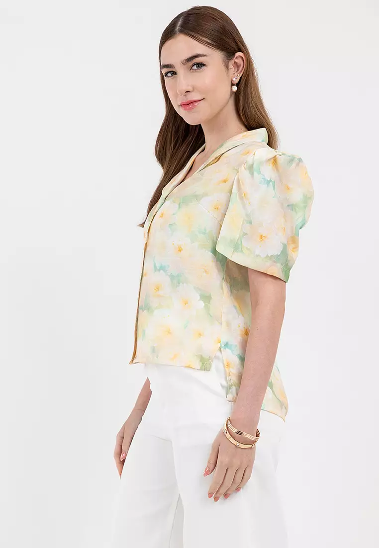 AEMIE Filipiniana Butterfly Sleeves Blouse