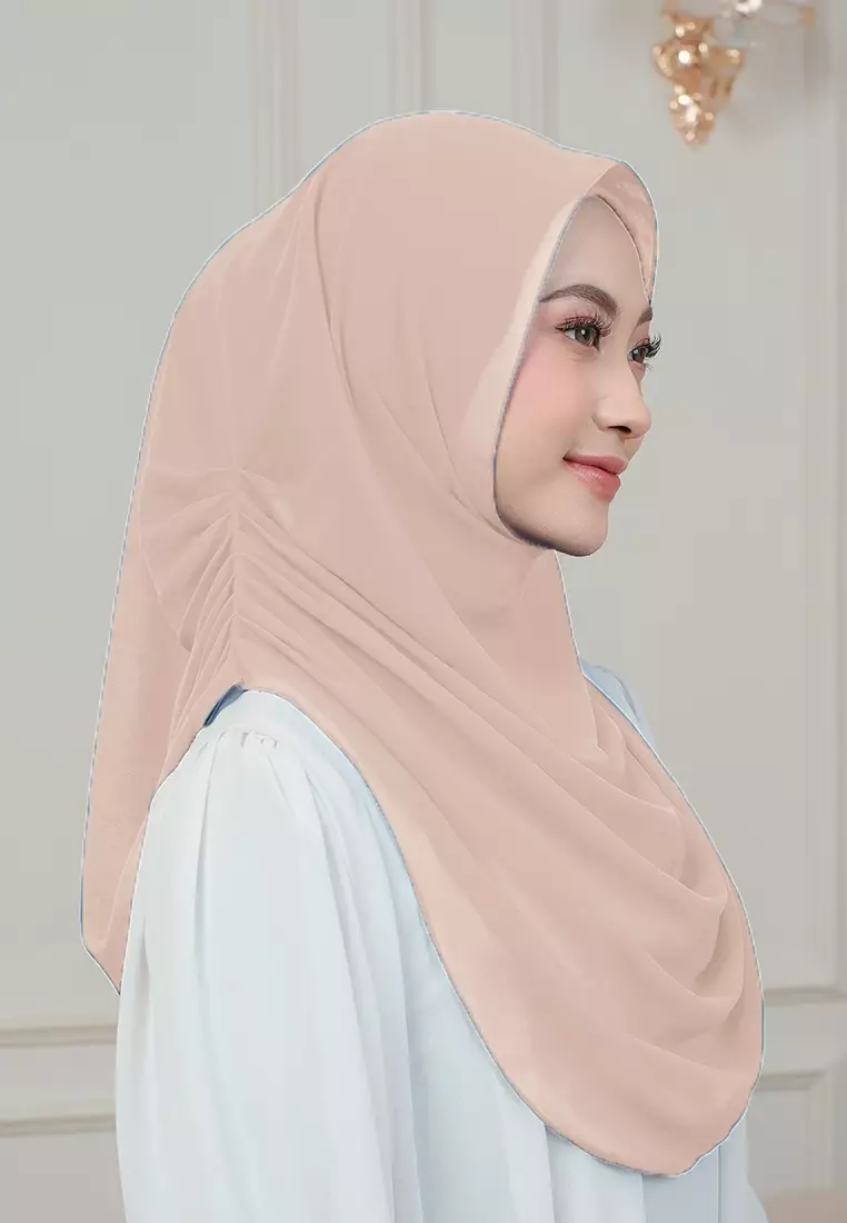HIJAB INSTAN AURORA - LIGHT PEACH