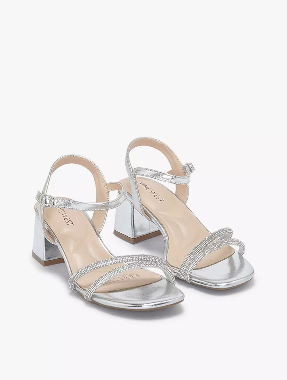 Payless Nine West Womens Ilaria Block Heels - Silver_04