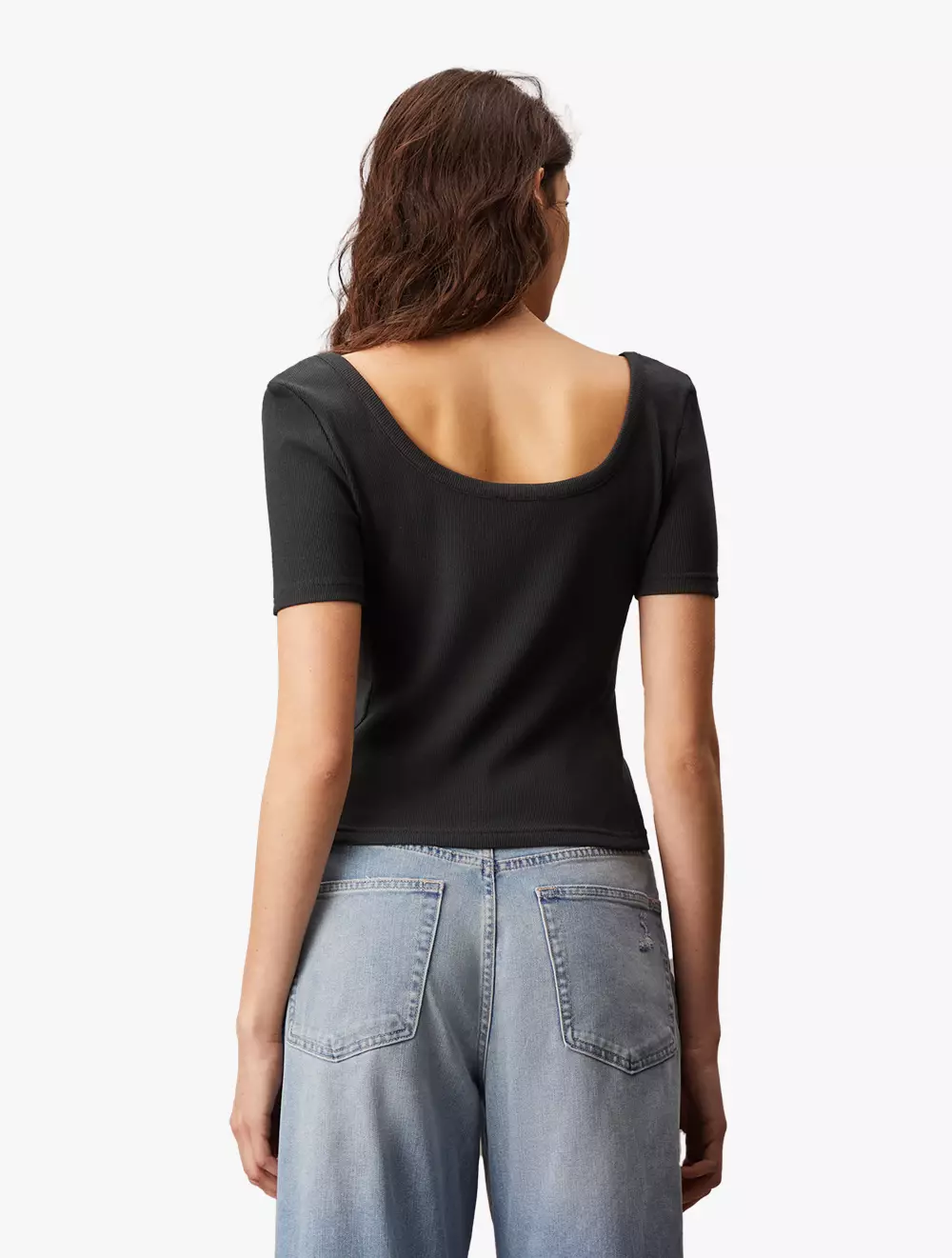 Calvin Klein - Casual Scoop Neck Rib Knit Tee
