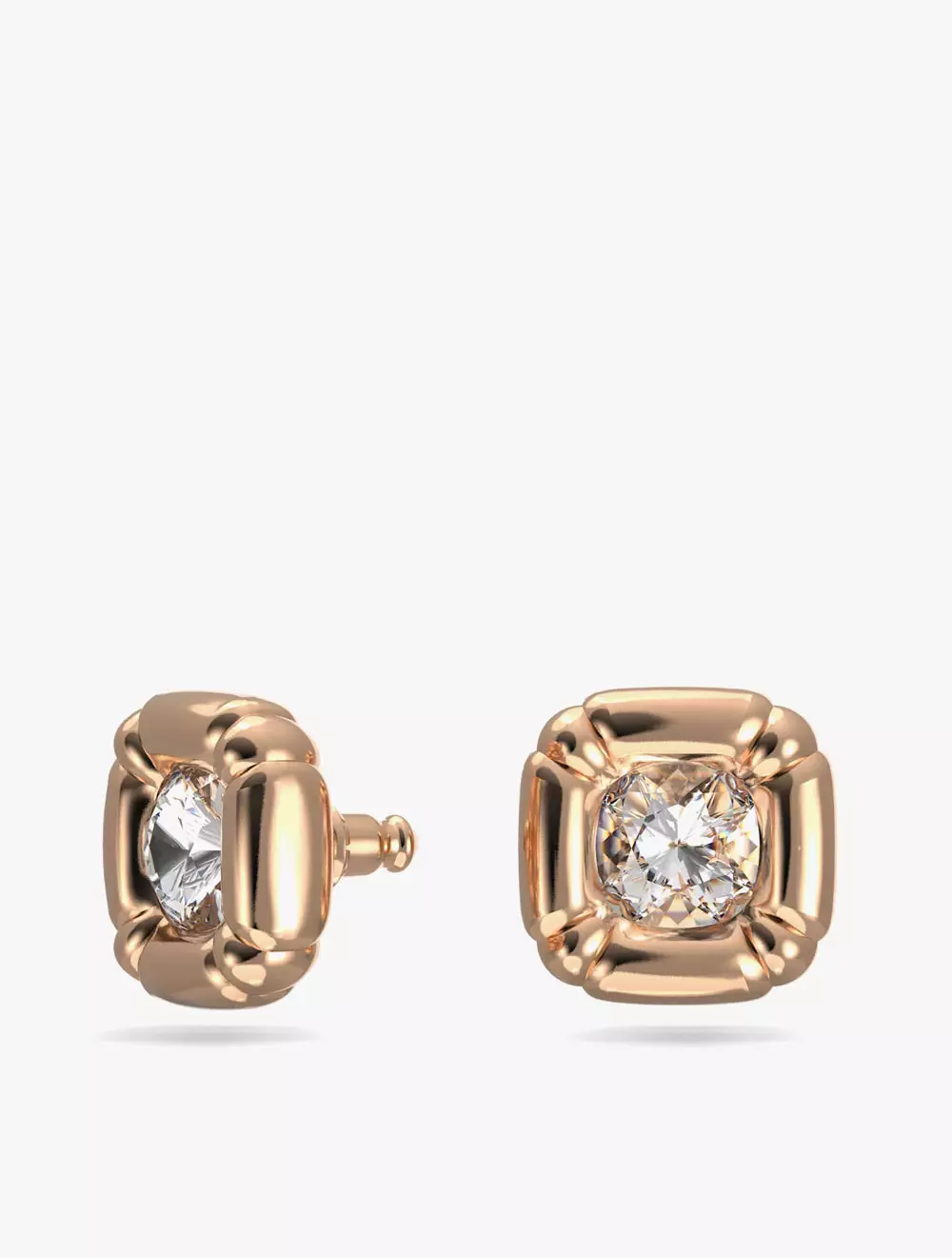 Jual Swarovski Dulcis Stud Earrings, Cushion Cut Crystals, Rose Gold ...