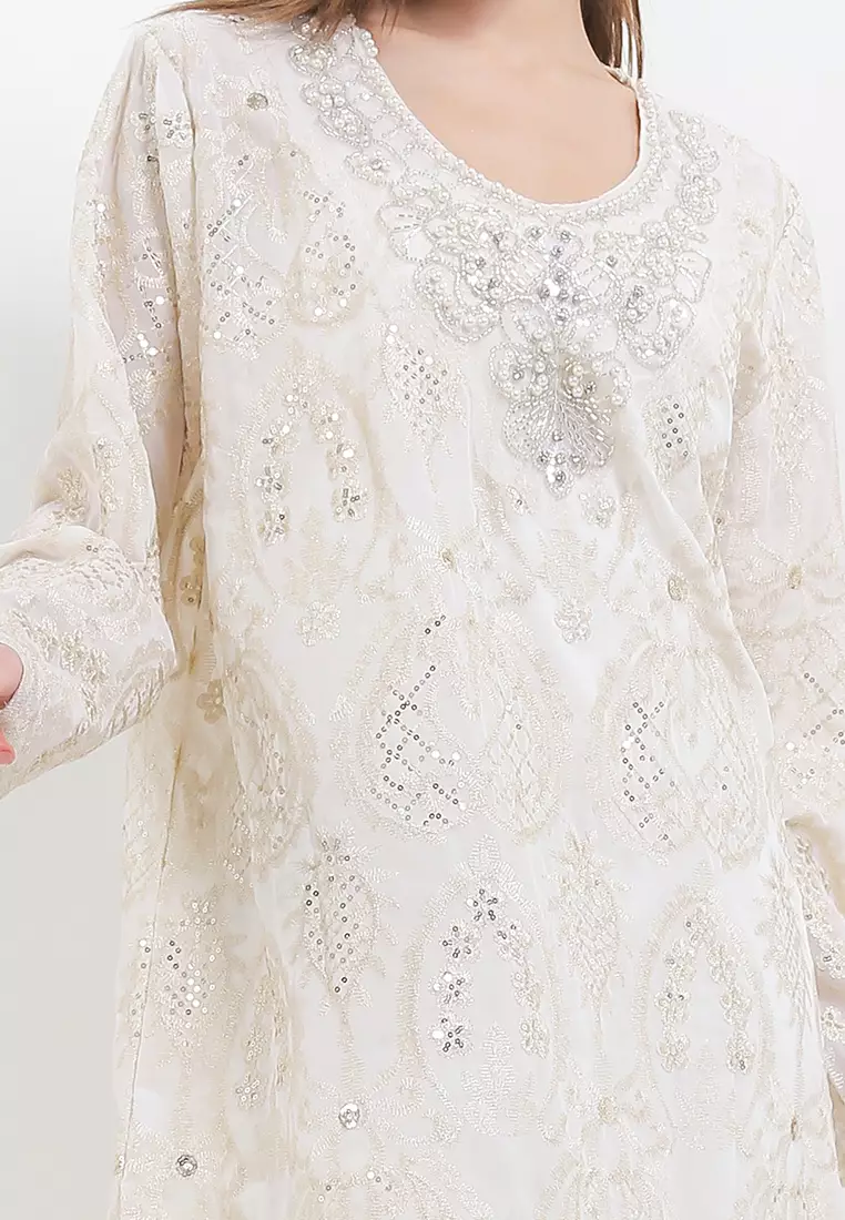 Embellished Seq Emb Chiffon Tunic