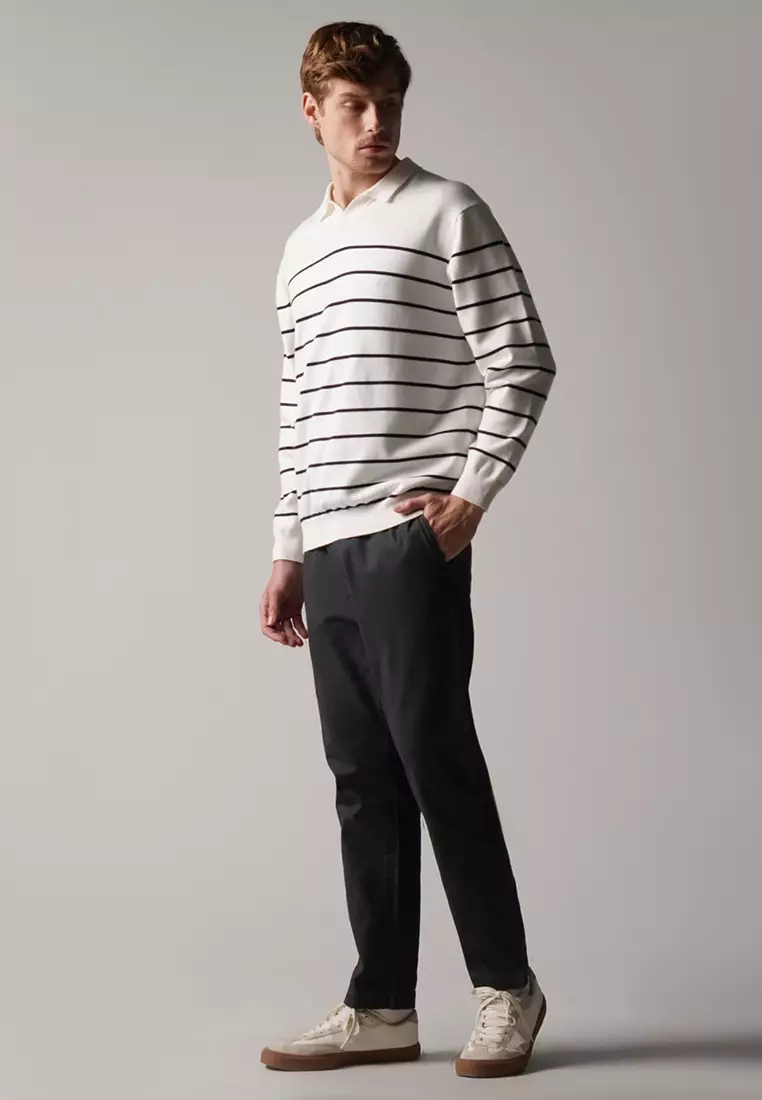 Regular Fit Pull Up Trousers