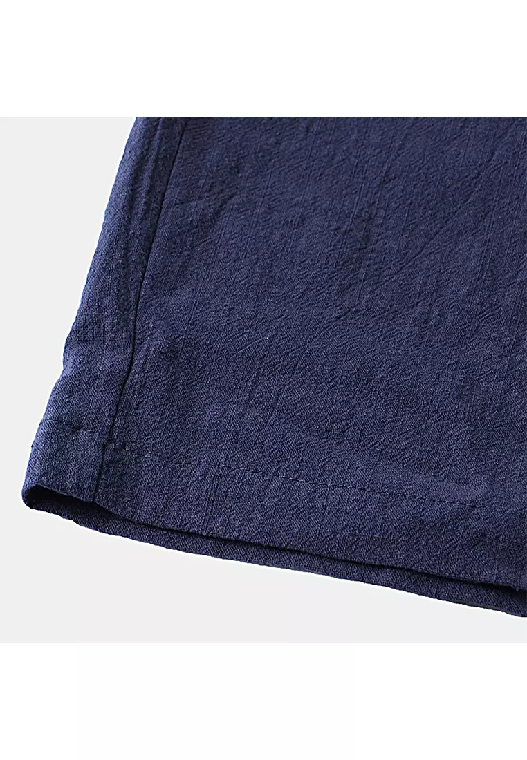 Cotton Linen Solid Color Beach Shorts YL-DK01