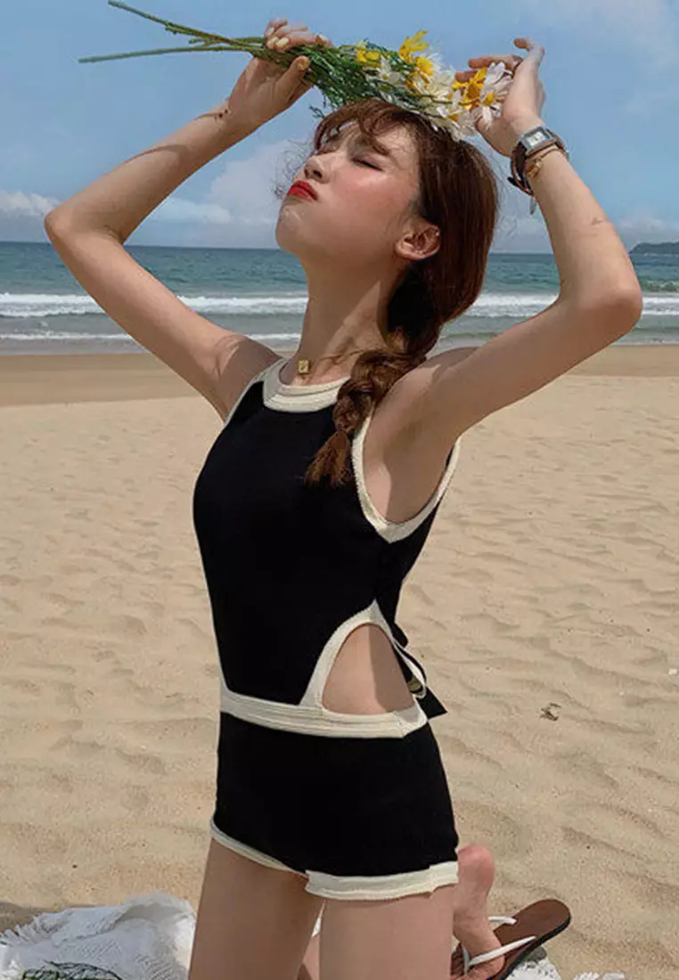 Small Fresh Sexy Halter One-Piece Swimsuit A21071401