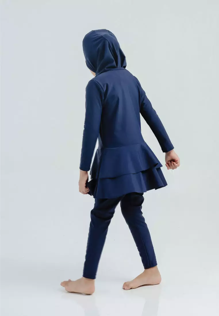Layla Burqini Kids, Baju Renang Muslim Anak - True Navy