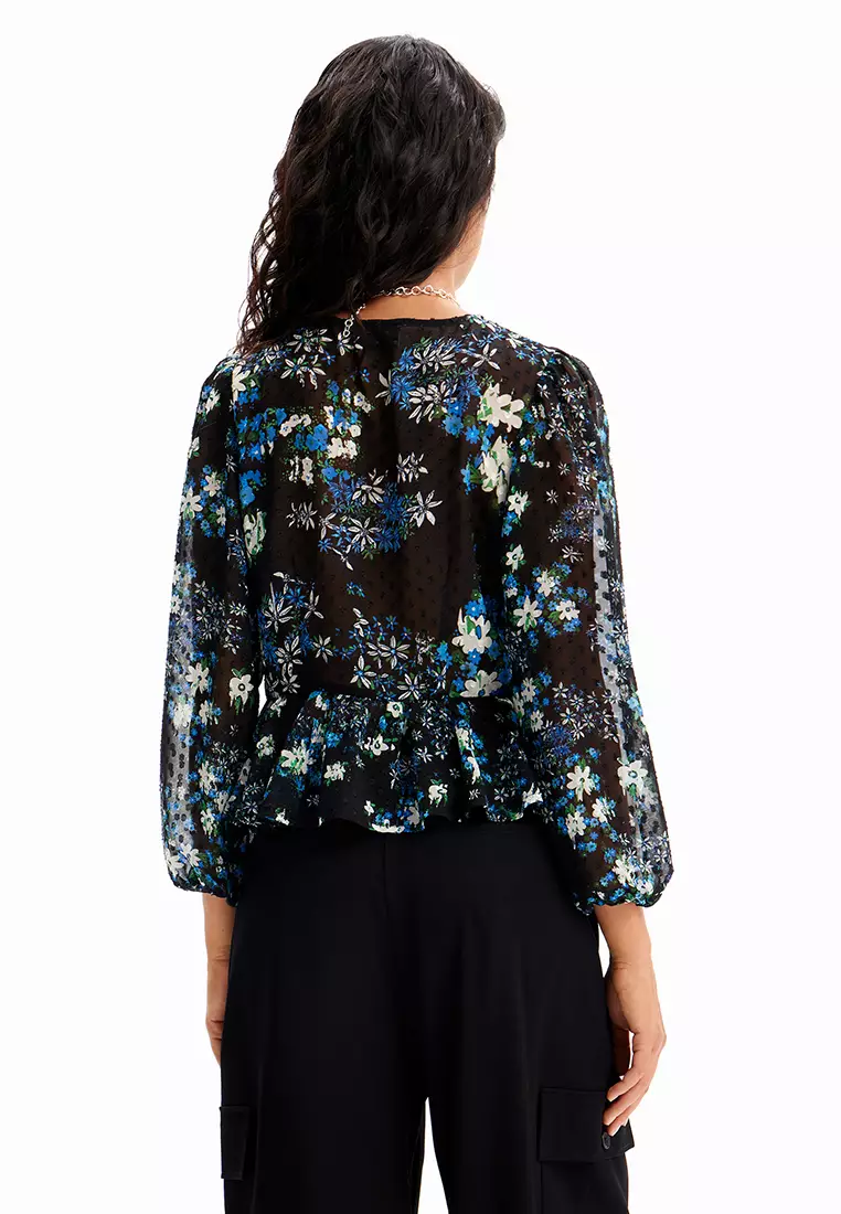 Buy Desigual Desigual Woman Floral plumetis blouse. 2025 Online | ZALORA