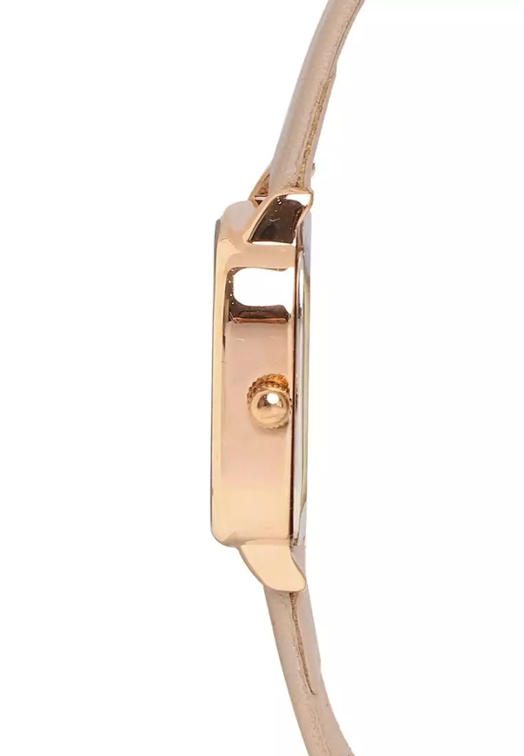 Buy Milliot & Co Ainsley Rose Gold Leather Strap Watch 2025 Online