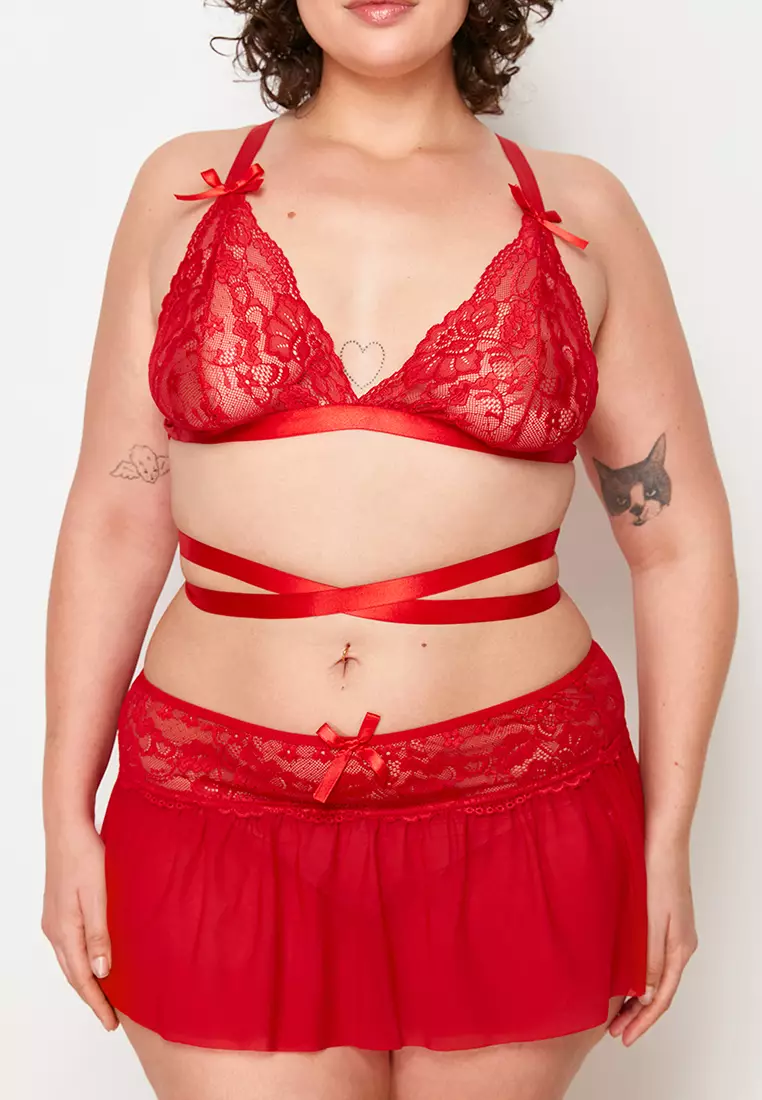 Plus Size Lace Lingerie Set