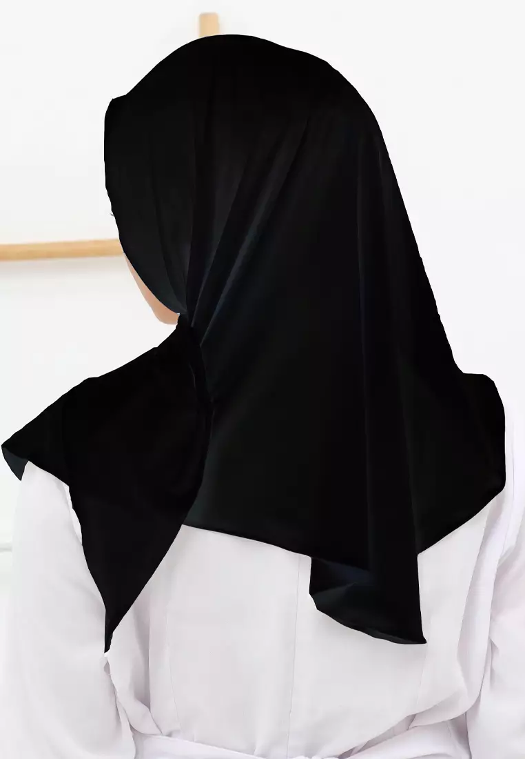 Jilbab Wanita Instan Curve Hijab Black