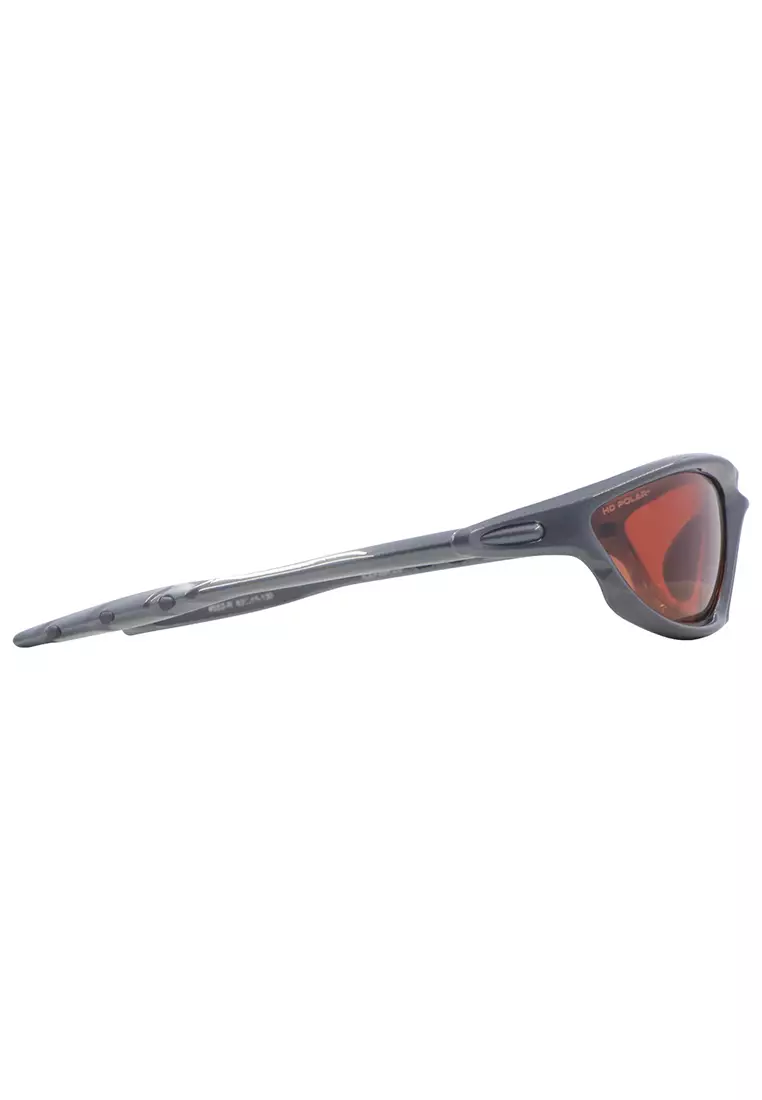 Icefish 2.0 Running/Cycling/Biking HD Polarized Sunglasses Unisex #S52-R (S.Grey/Red)