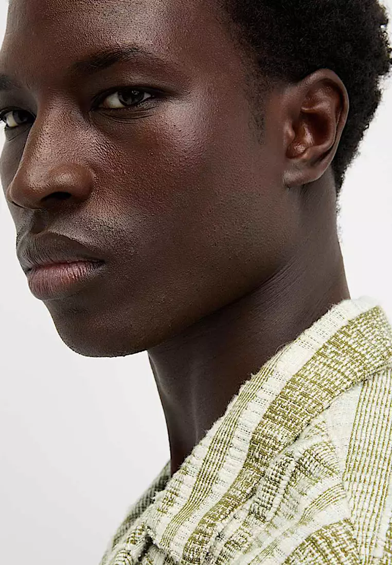 Regular Fit Cotton Blend Short Sleeve Shirt