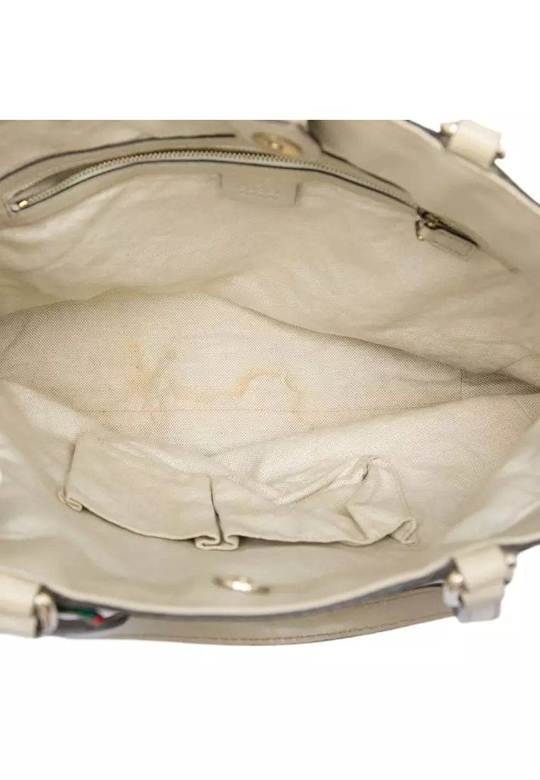 Pre-Loved Gucci Gg Canvas Web Mayfair Tote
