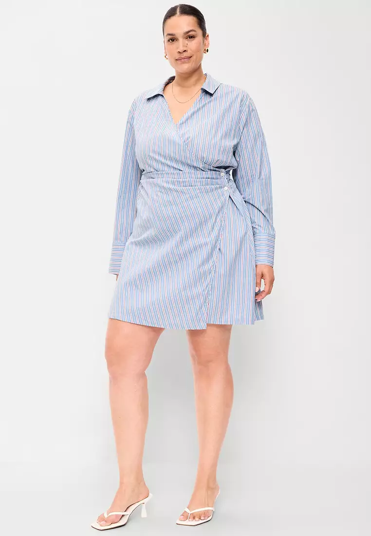 Wrap Mini Shirt Dress