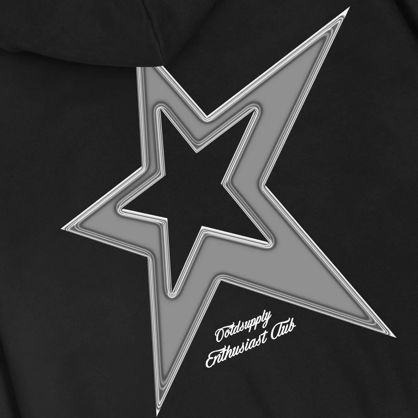 OOTDSUPPLY - Pullover Hoodie Alpha Star Benhur & Black | Pria & Wanita HD068