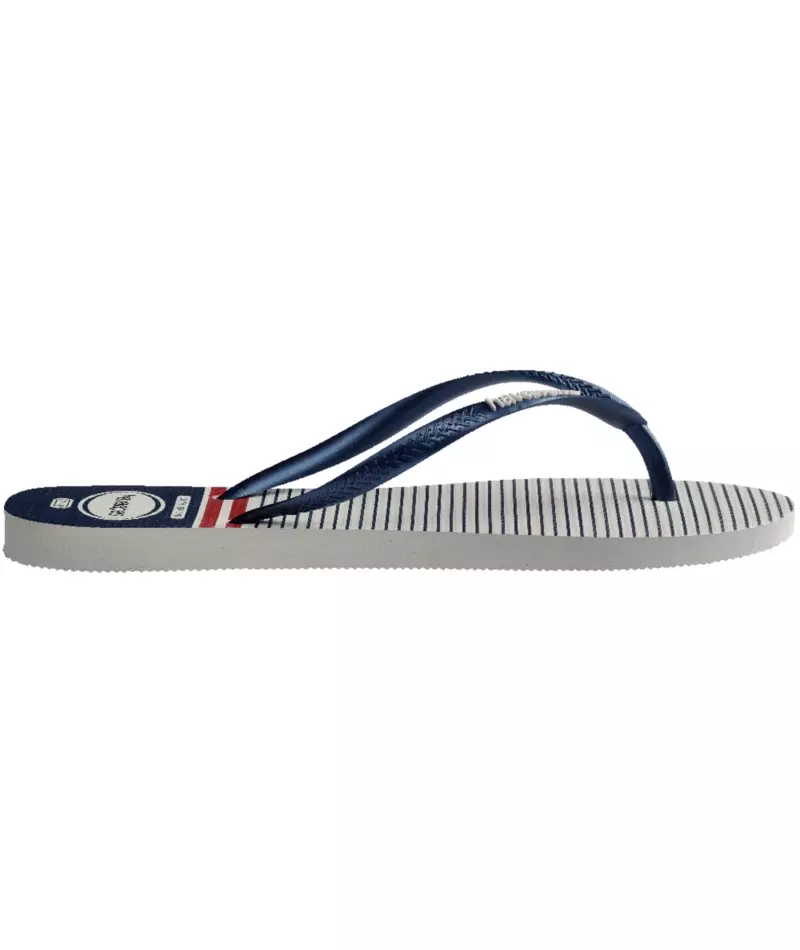 [ONLINE EXCLUSIVE] Havaianas 0425 Slim Nautical White/Navy - Sandal Wanita