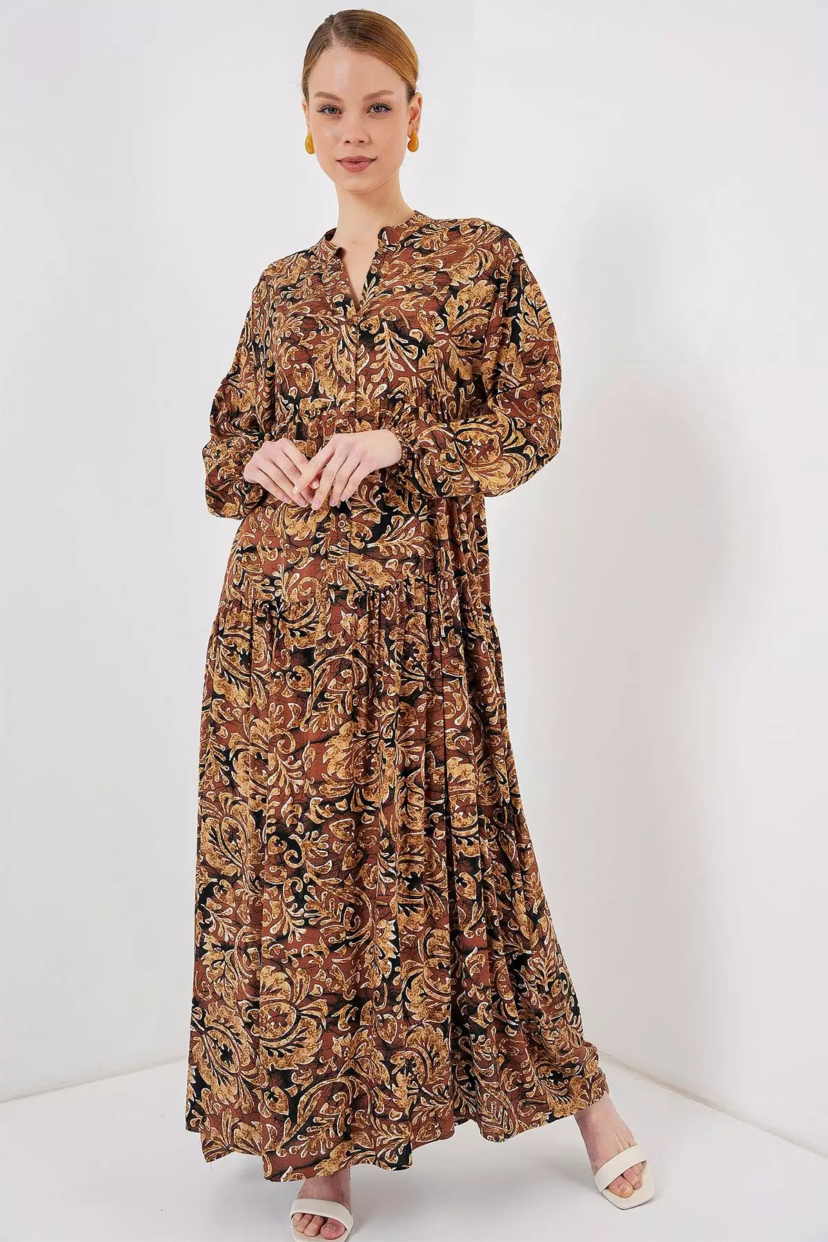 Patterned Modest Dress