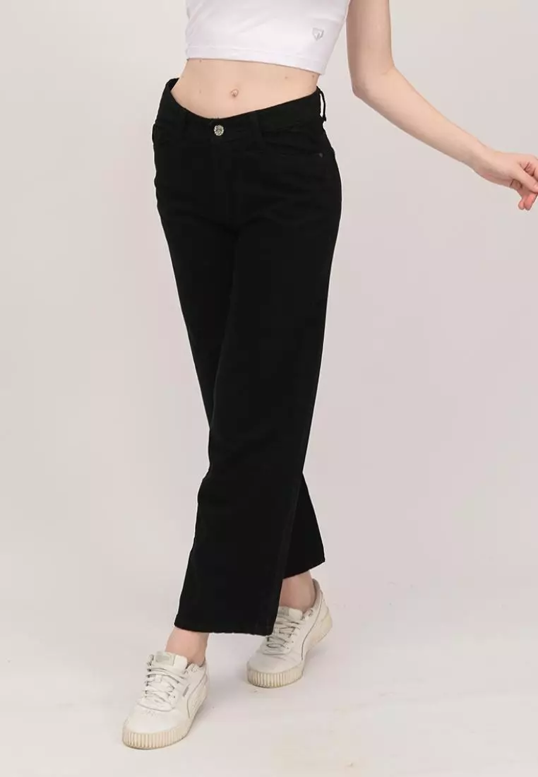 Fitwear - Lalitha Kulot Jeans - Black Plain