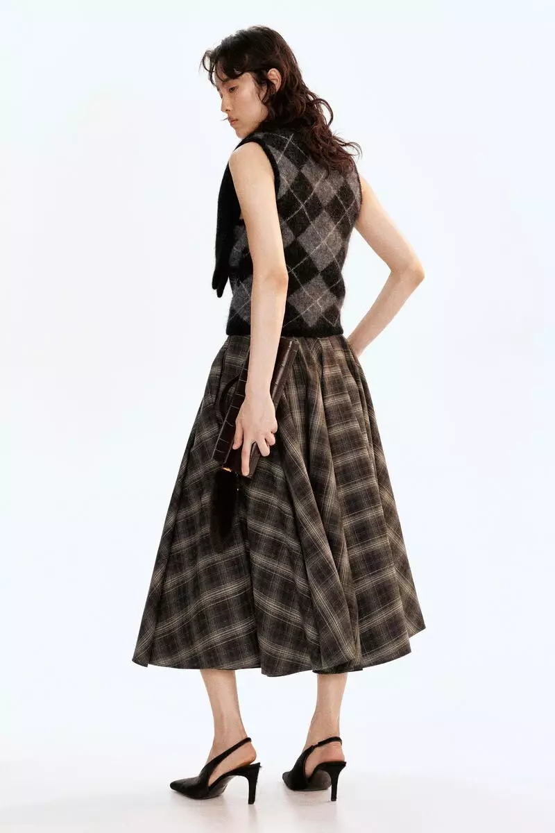 Mohair-blend scarf-collar top