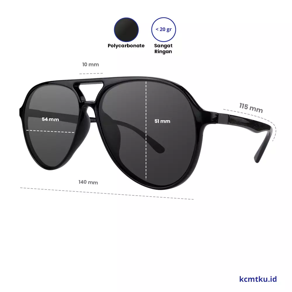 Vadin Eyewear Sunglasses Anti UV - Black