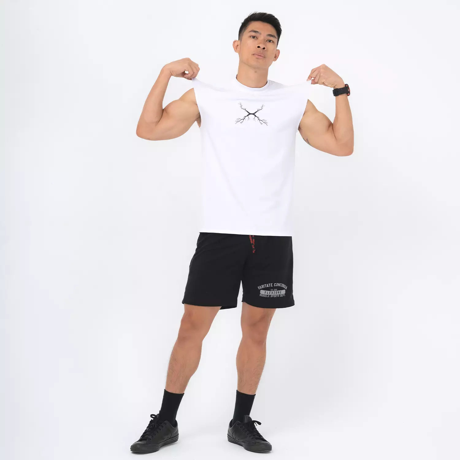 Sports Sleeveless Gothic style White