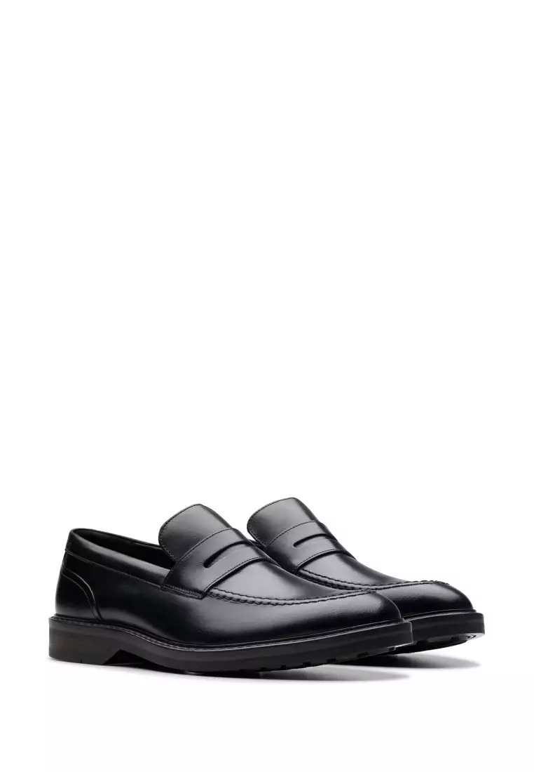 Mens Aldwin Step Black Leather