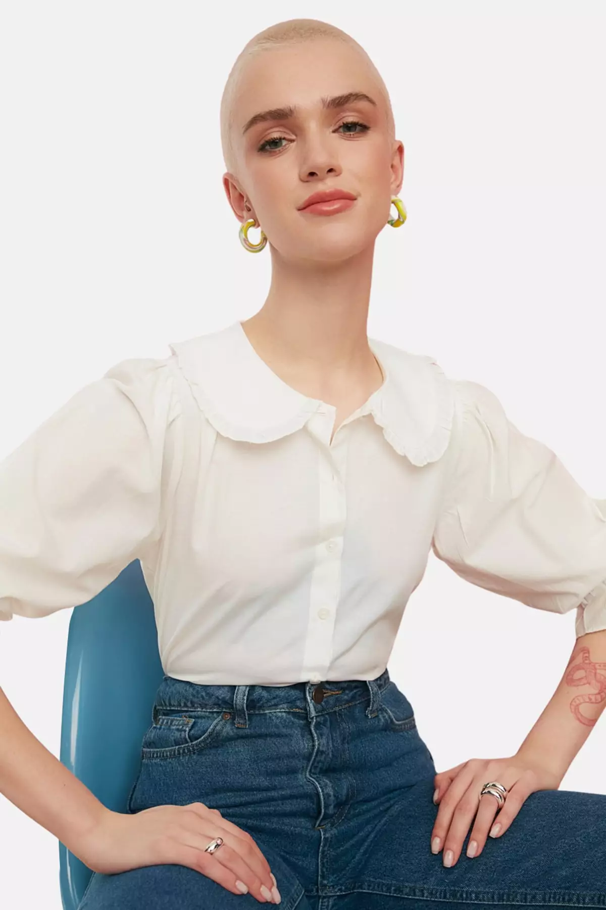 Crop Ruffle Shirt