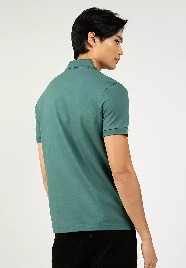 Logo Patch Slim Fit Polo Shirt - BOSS Orange