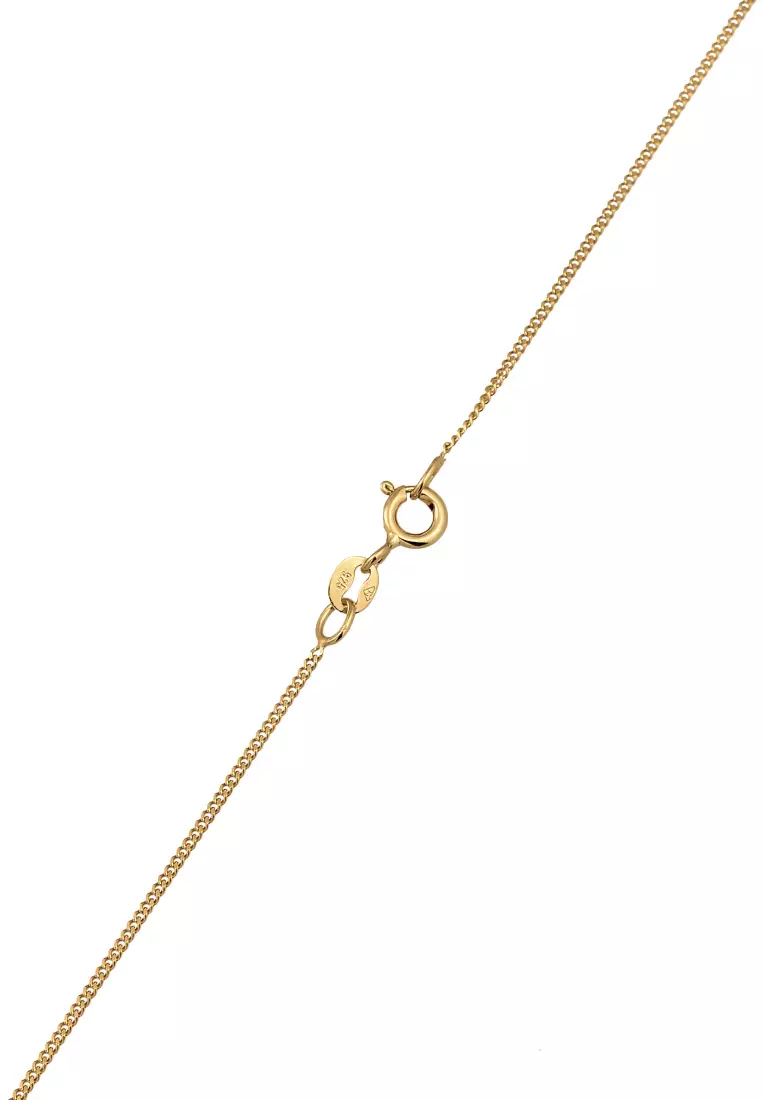 Kalung Perhiasan Perak 925 Wanita Drop Pendant Timeless Simple Gold Plated
