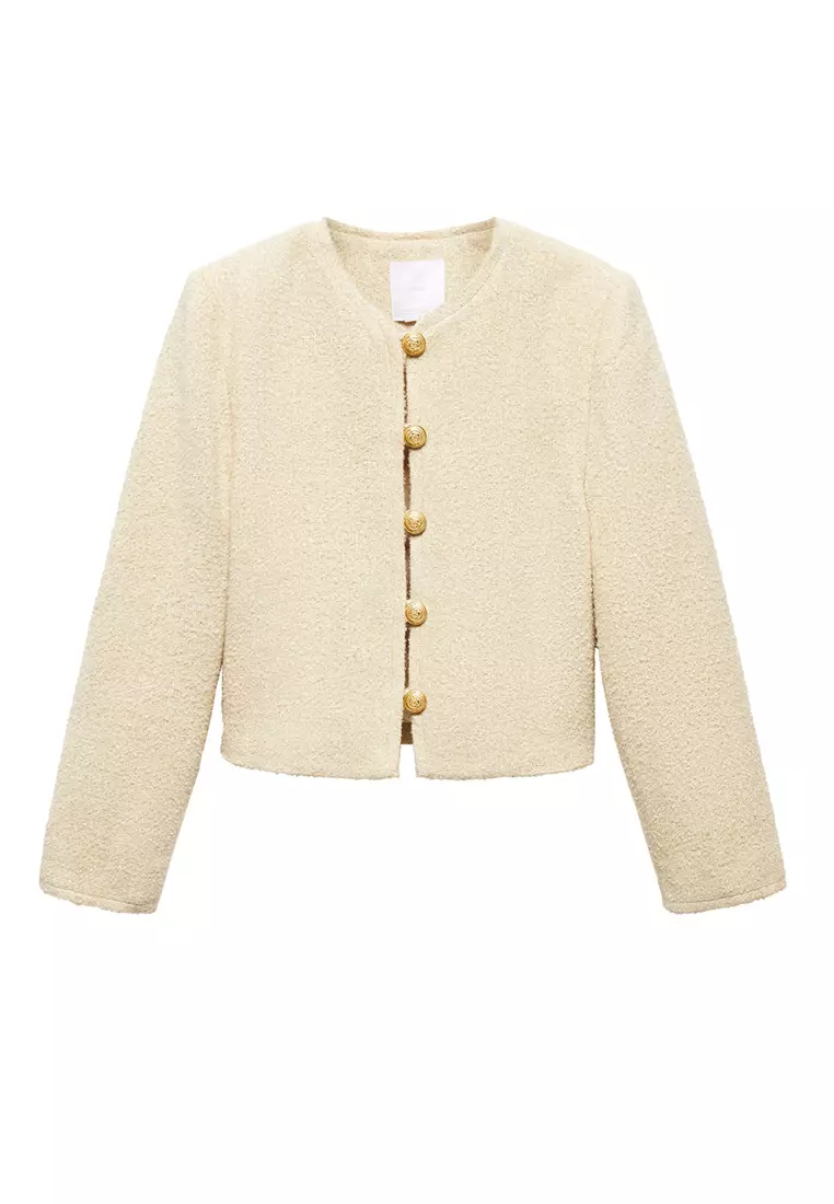 Buy Mango Tweed Jacket with Jewel Buttons Online | ZALORA Malaysia