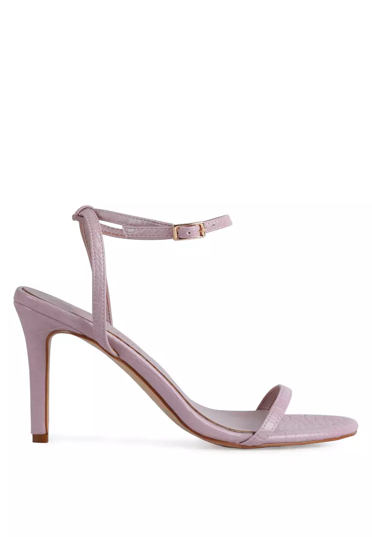 Discount on Rag & Co.  shoes - SKU: Pink Croc High Heeled Sandal