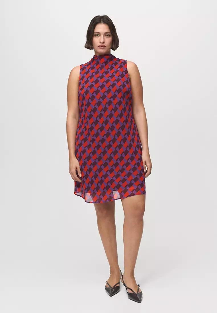 Printed Dress With Bow Detail